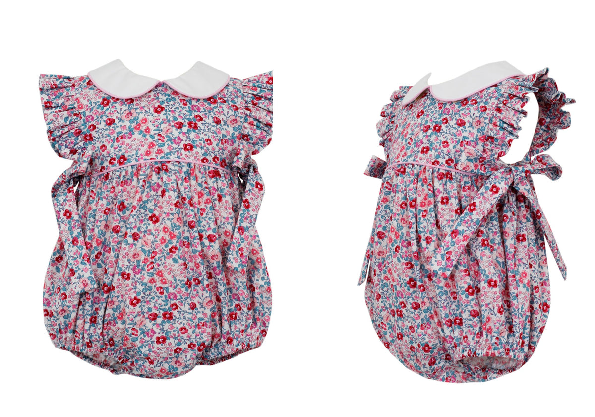 Pink Liberty Floral Bubble Sweet Teas Children's Boutique