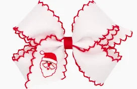 Wee Ones King Moonstitch Santa Bow