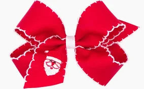Wee Ones King Moonstitch Santa Bow