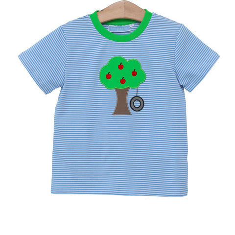 Apple Tree & Tire Swing Appliqué Shirt
