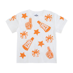 Game Day Orange And White Cheer Shirt