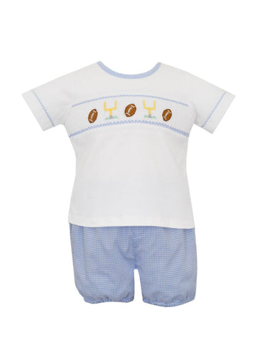 Football Gingham Diaper Set