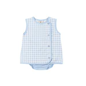 Classic Gingham Boy's Diaper Set