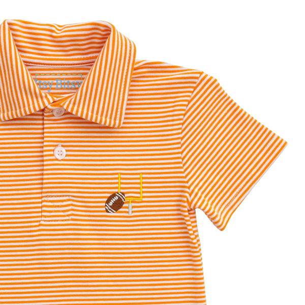 Orange Gameday Polo Romper