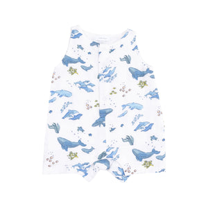 Watercolor Whales Romper