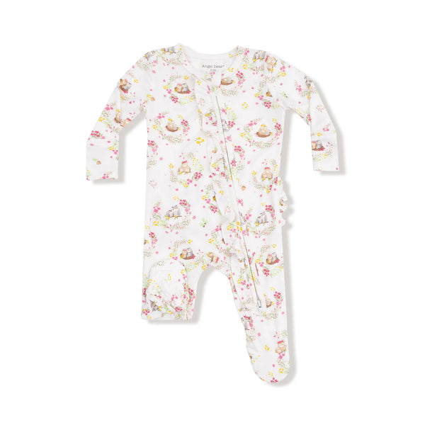 Floral Owl Footie