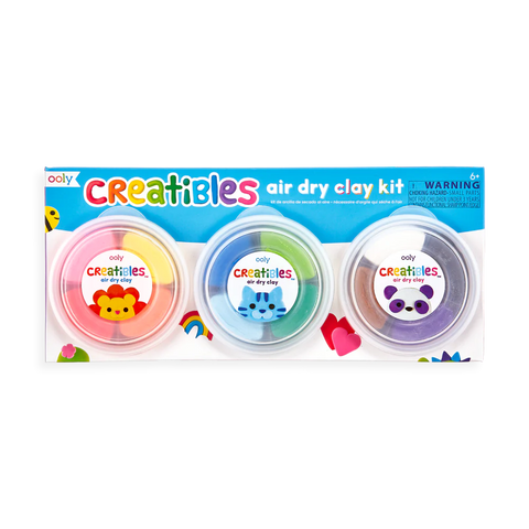 Creatibles D.I.Y. Air-Dry Clay Kit (set of 12 colors + 3 tools)