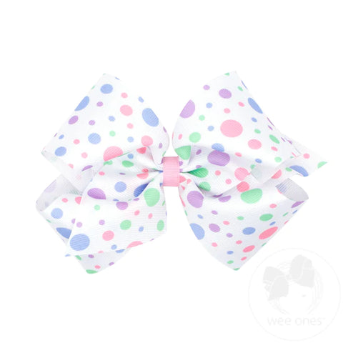 Wee Ones King Spring Dots Bow