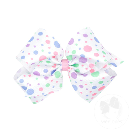 Wee Ones Medium Spring Dots Bow