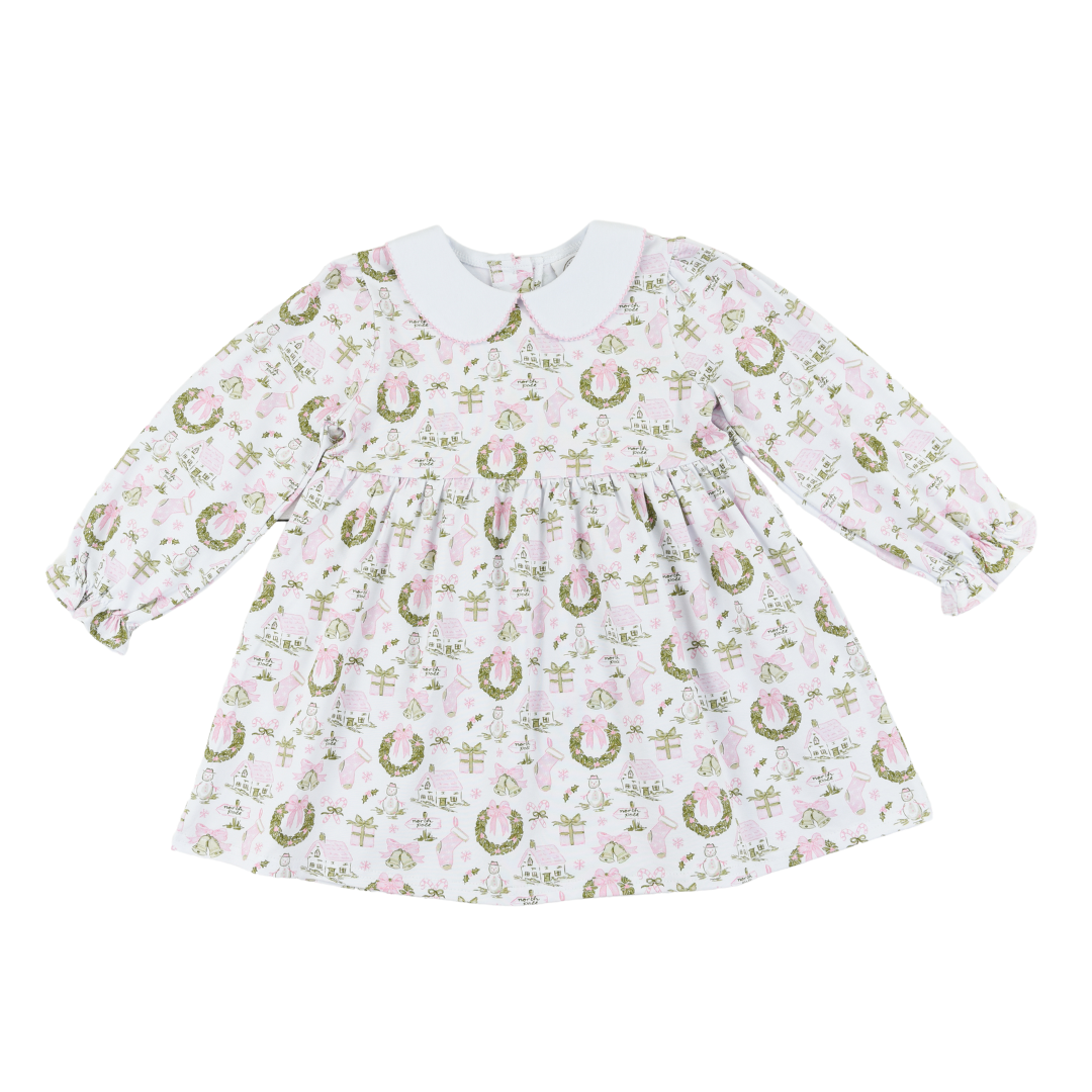 Christmas Toile and Stripe Collins Dress