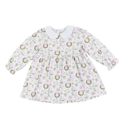 Christmas Toile and Stripe Collins Dress