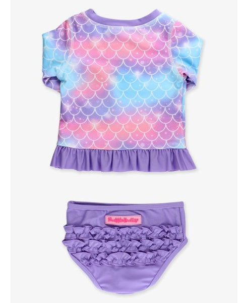 Shimmer Mermaid Tale Long Sleeve Girls Two Piece