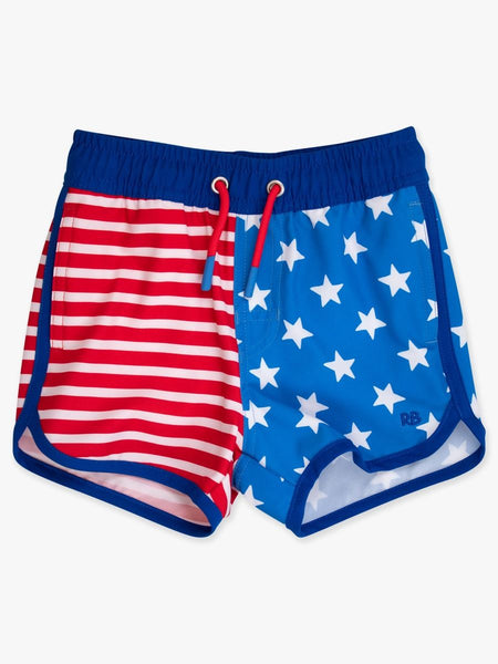 Star & Stripes Performance Swim Trunks