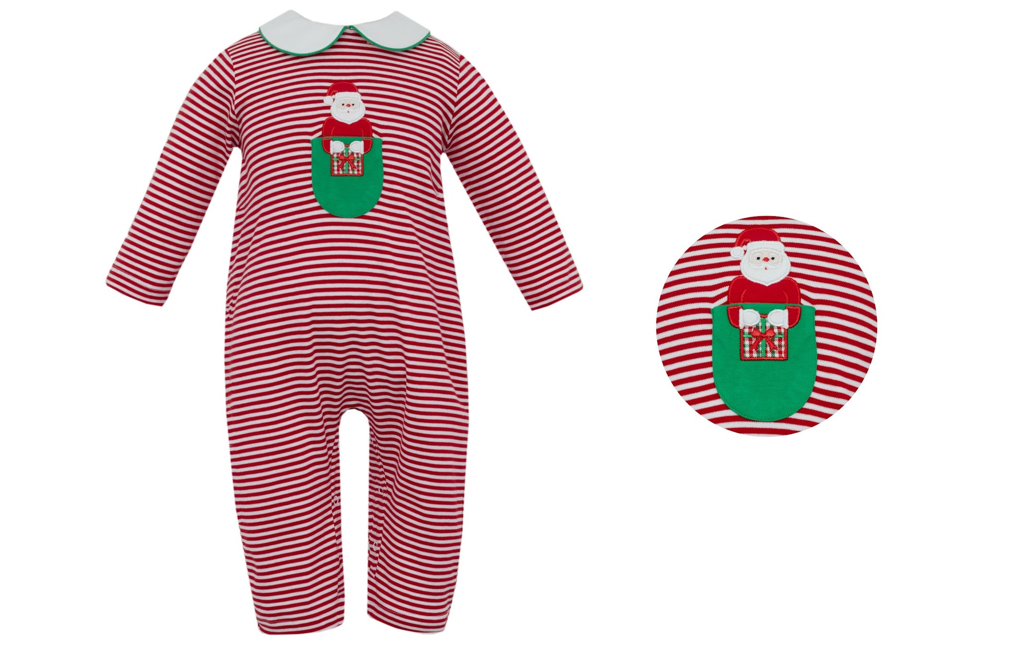 Santa and a Gift Boy Romper