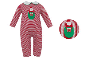 Santa and a Gift Boy Romper