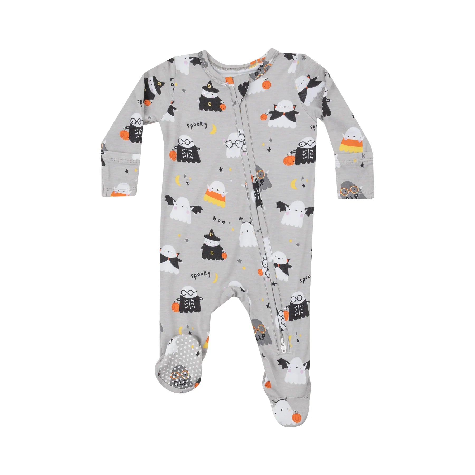 Costumed Ghost 2 Way Zippered Footie