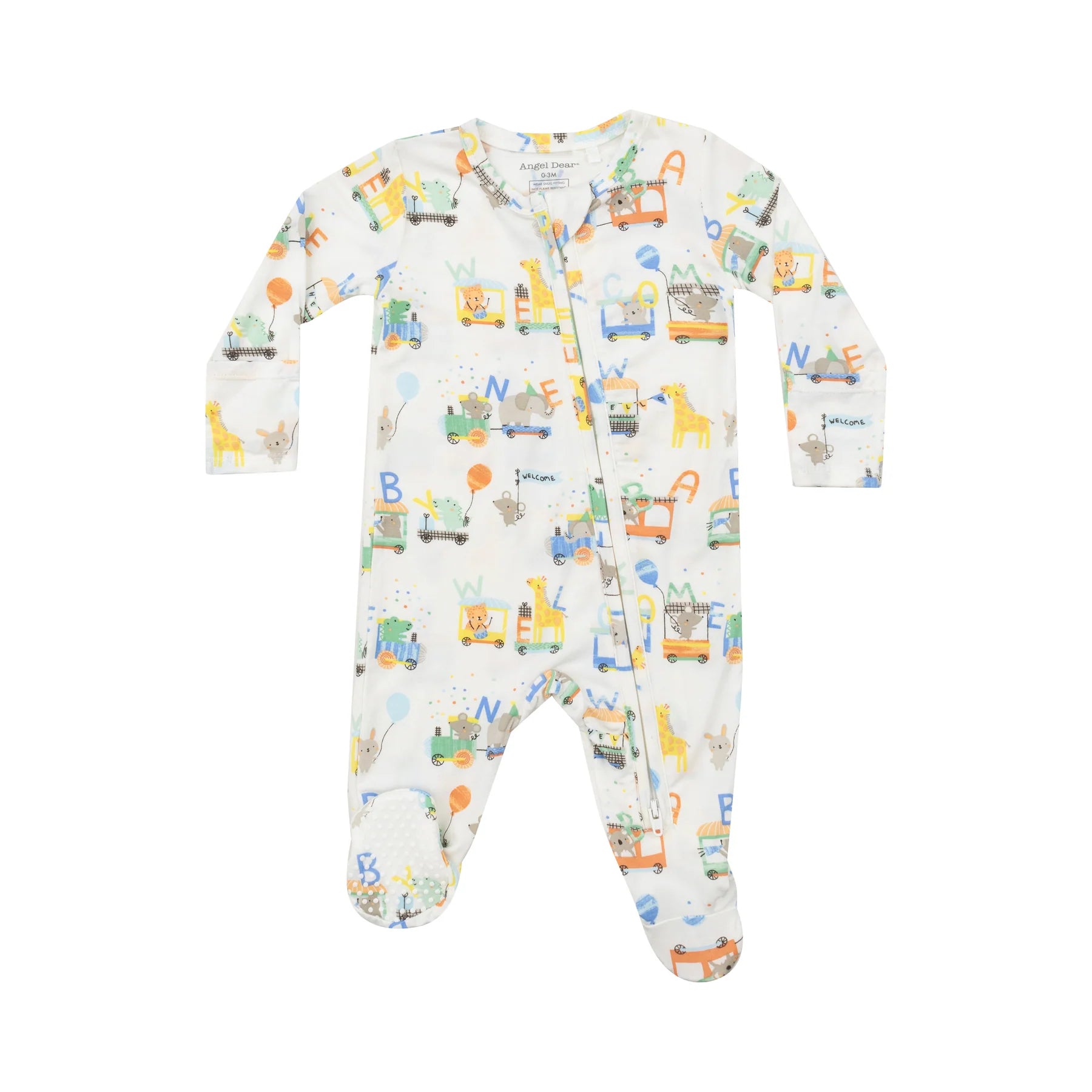 Animal Train Convertible Zipper Footie