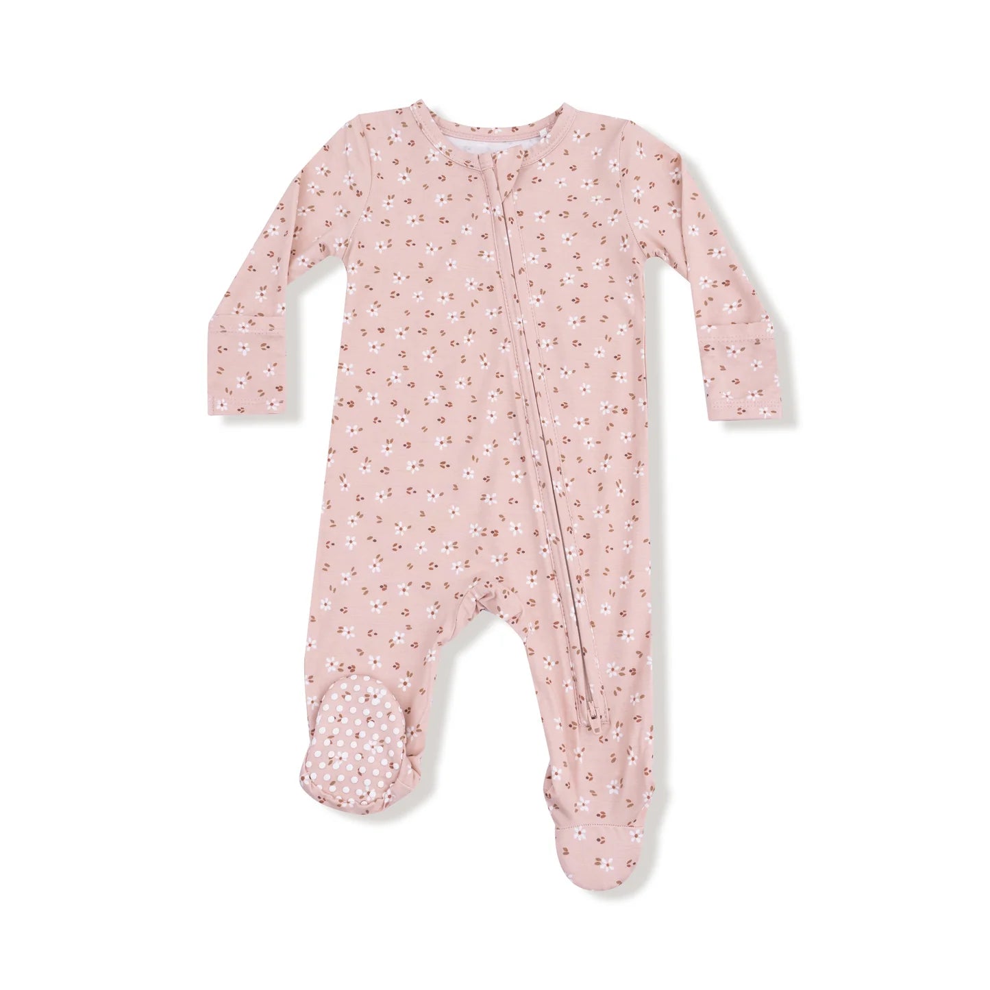 Carrie Floral Pink Footie