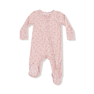 Carrie Floral Pink Footie