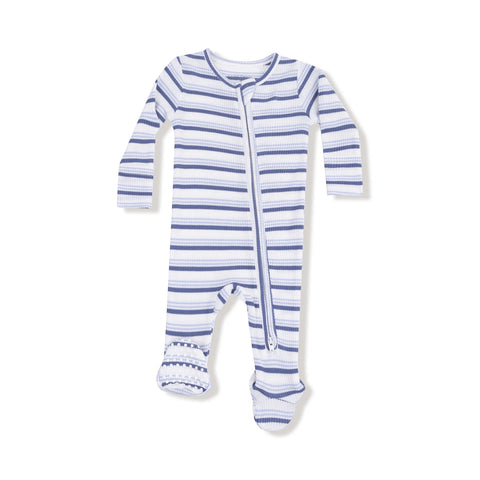 Vintage Stripe Blue Footie