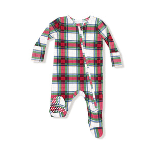 Holiday Plaid Footie
