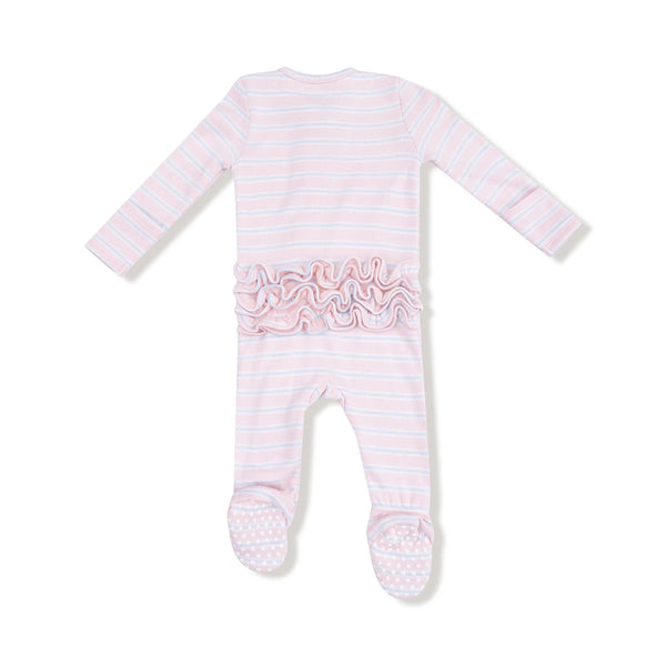 Multi stripe Pink Footie