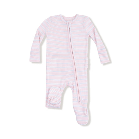 Multi stripe Pink Footie