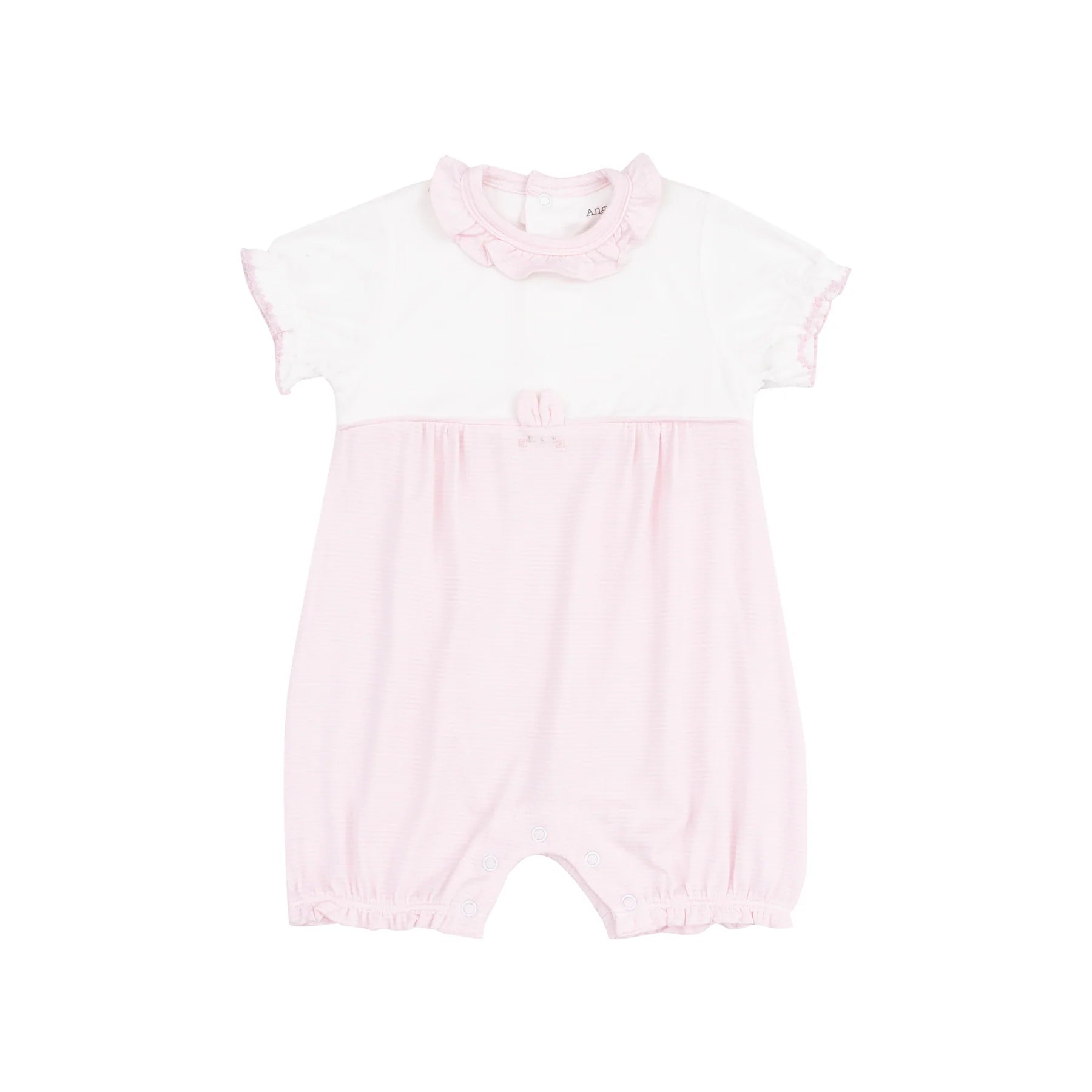 Pink Tiny Bunny Ruffle Romper