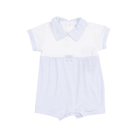 Blue Tiny Bunny Ruffle Romper