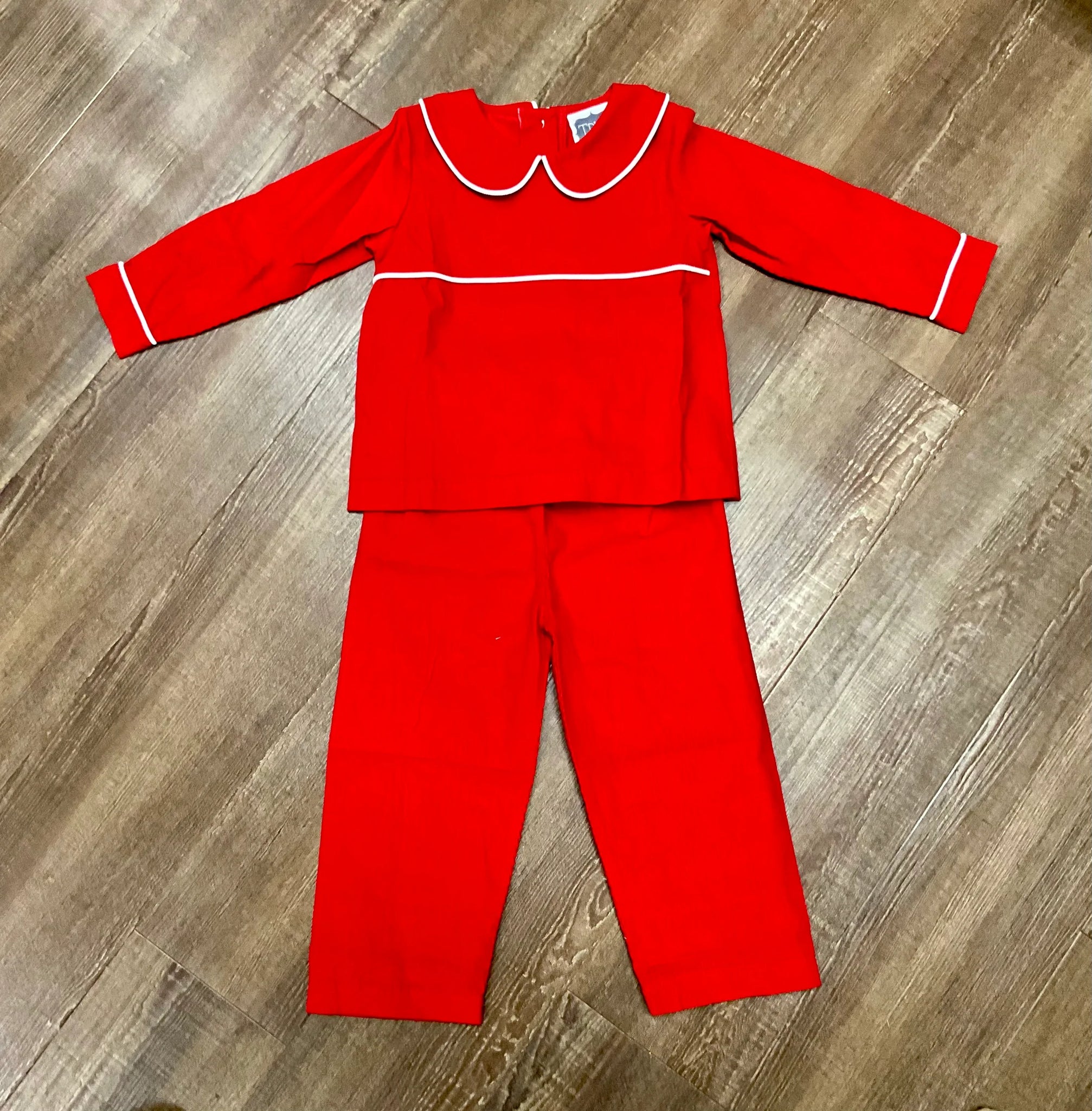 Red Corduroy Peter Pan Set