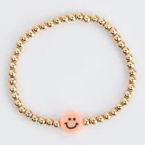 Happy Face Bracelet - Orange