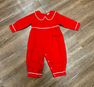 Red Corduroy Romper