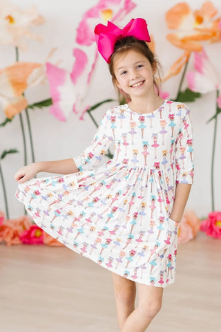 Ballerina Bows Twirl Dress