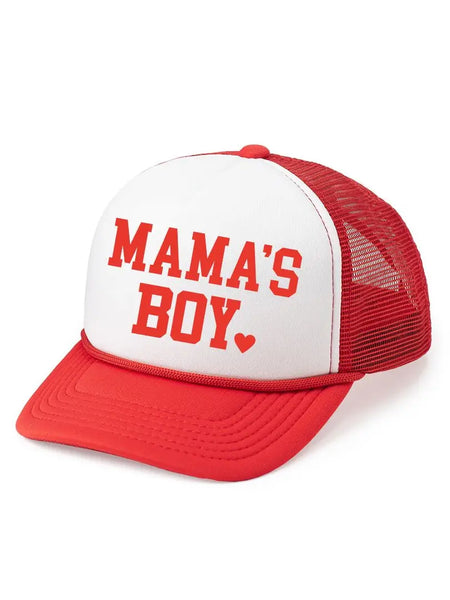 Mama's Boy Valentines Trucker Hat