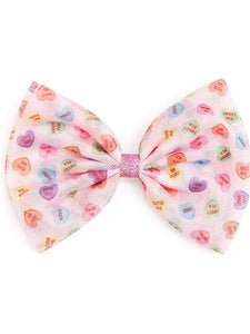 Candy Hearts Valentines Bow