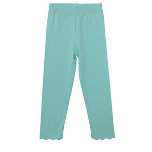 Scallop Leggings-Mint