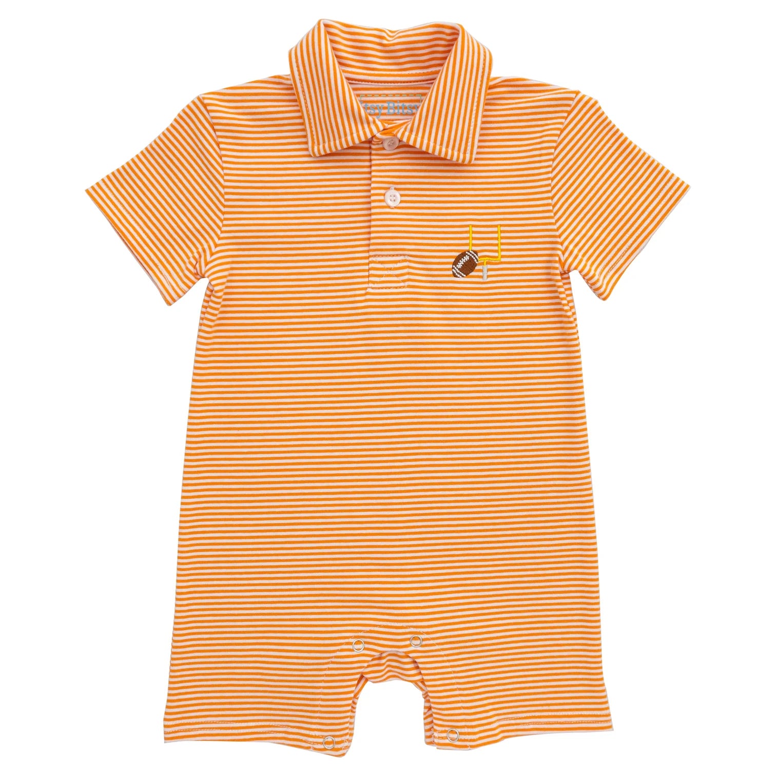 Orange Gameday Polo Romper