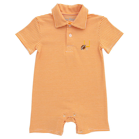 Orange Gameday Polo Romper