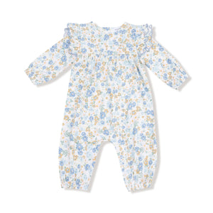 Sweet Rose Calico Ruffle Romper