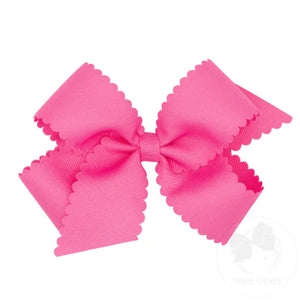 Wee Ones Medium Scalloped Edge Bow-Multiple Colors