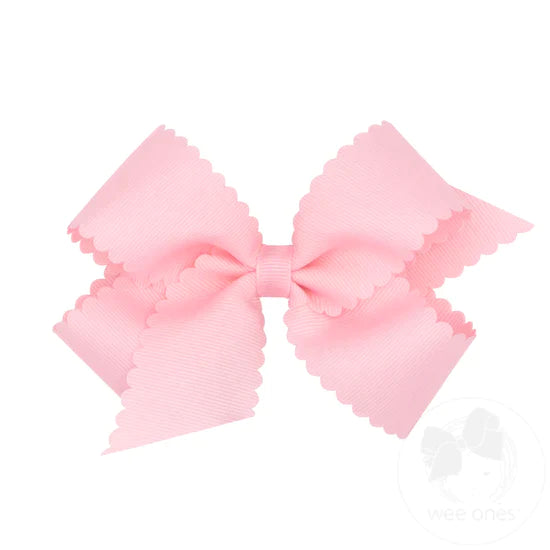 Wee Ones King Scalloped Edge Bow-Multiple Colors