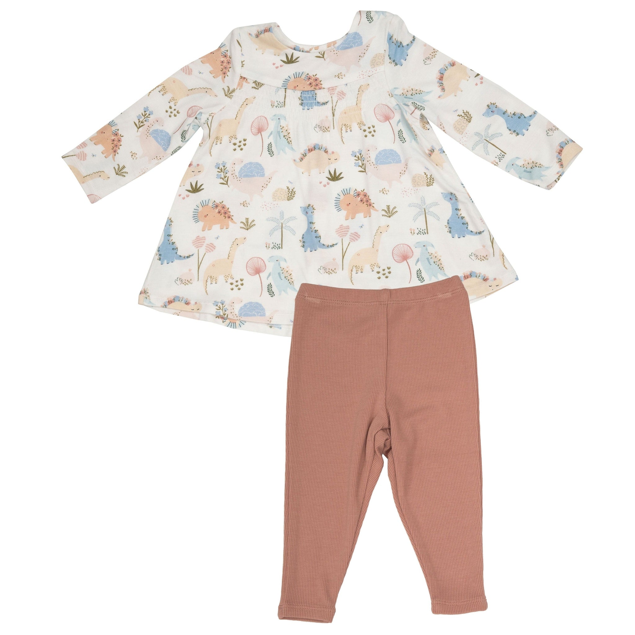 Soft Dinos Smocked Top and Leggings