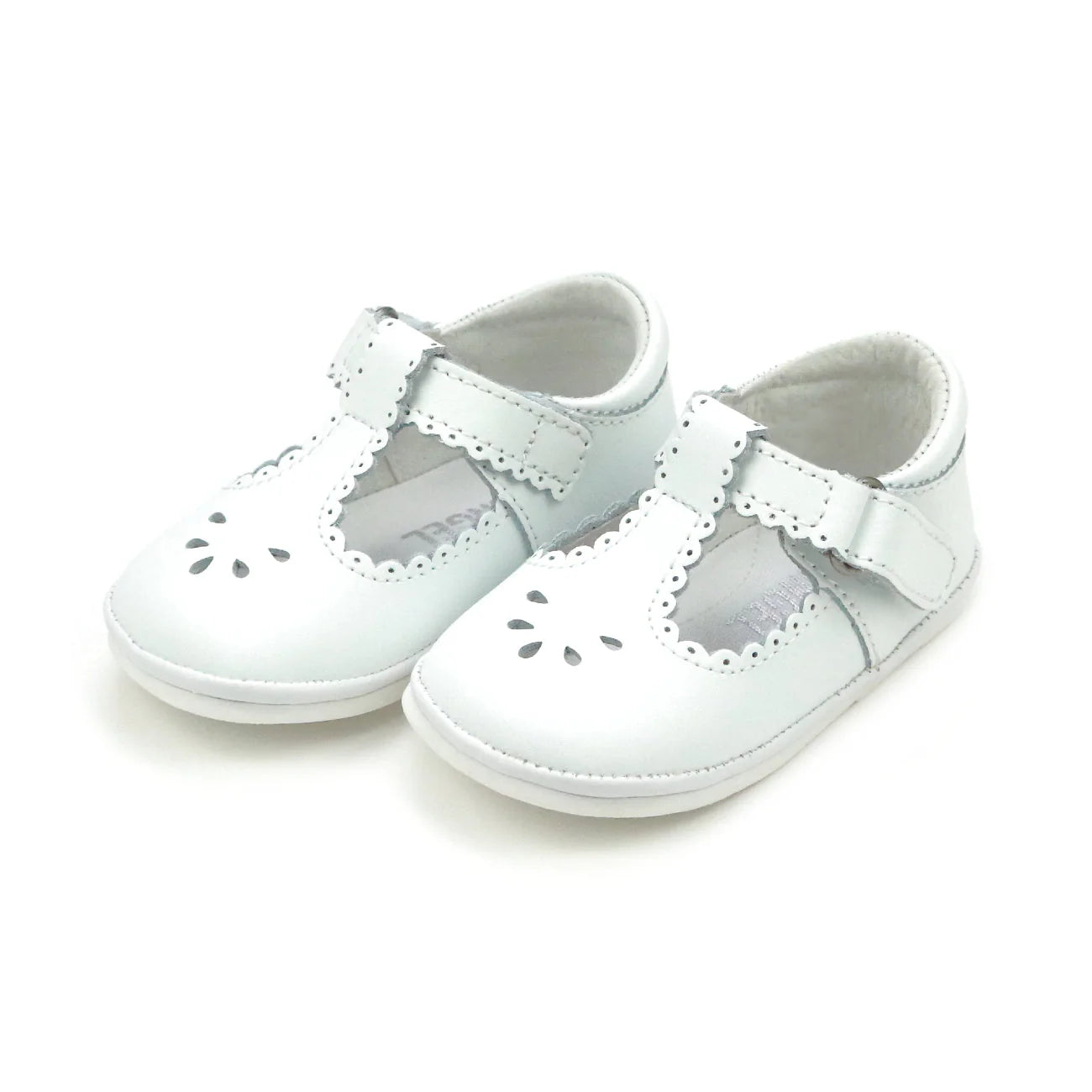 Dottie Scalloped Mary Jane-White