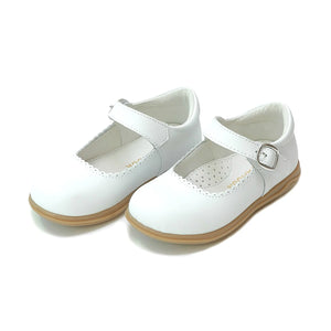 Chloe Scalloped Mary Jane-White