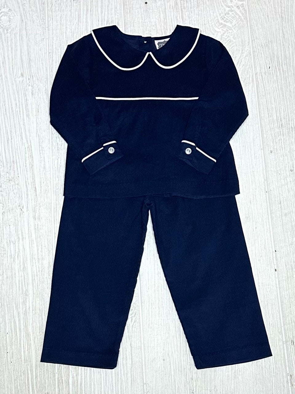 Navy Corduroy Peter Pan Set