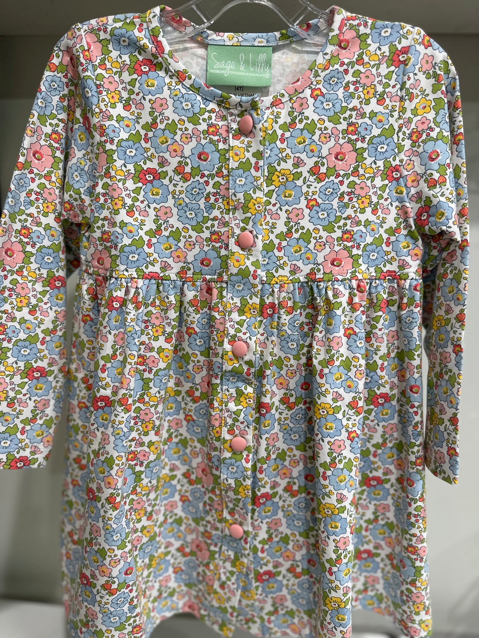Emily Floral Button Dress