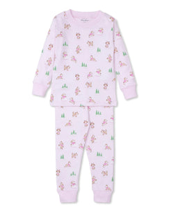 Puppy Snowball Pranks Pink Pajama Set