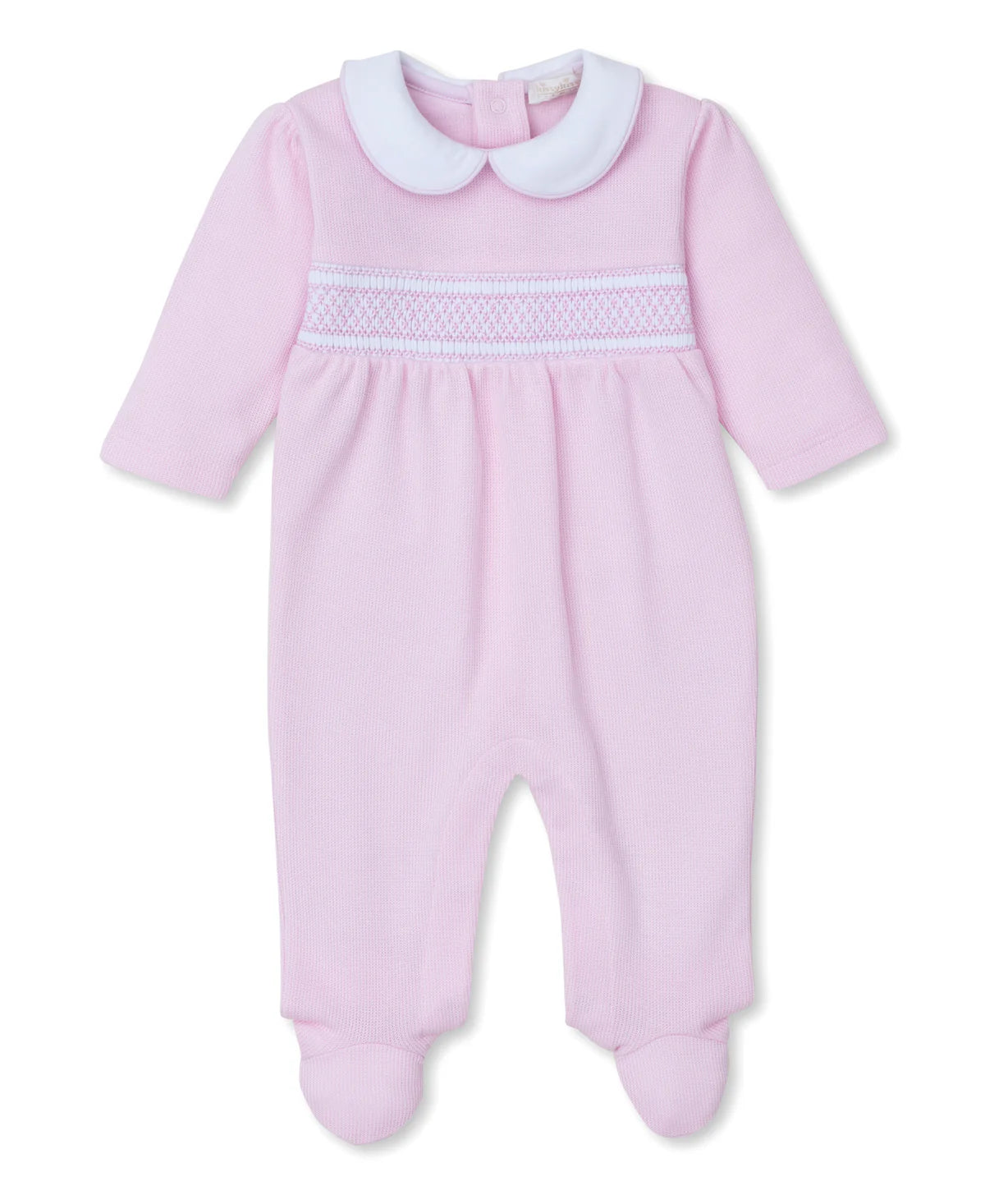 Light Pink Hand Smocked Footie