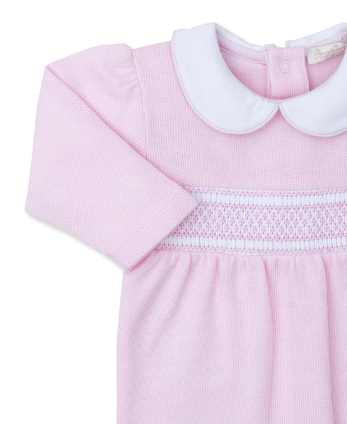 Light Pink Hand Smocked Footie