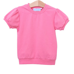 Landry Puff Sleeve Top-Pink